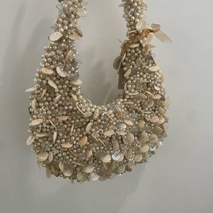 Elegant Pearl and Shell Beaded Necklace